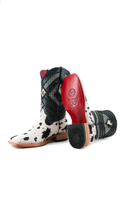 Prescott Cowhide Square Toe Cowboy Boot Size 7.5 Box RMF8