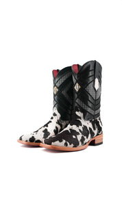 Prescott Cowhide Square Toe Cowboy Boot Size 8 Box RMF9