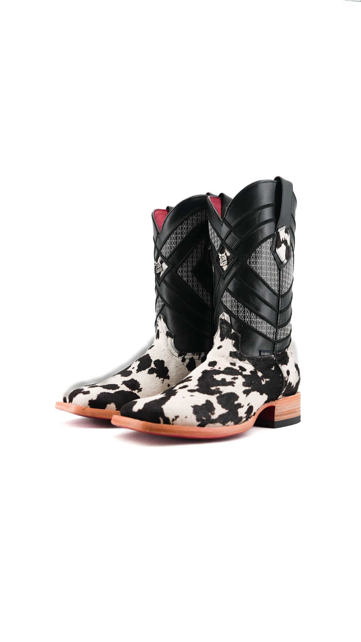 Prescott Cowhide Square Toe Cowboy Boot Size 8.5 Box RMF11