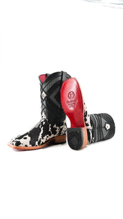 Prescott Cowhide Square Toe Cowboy Boot Size 8.5 Box RMF12