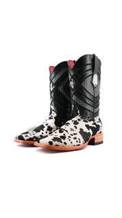 Prescott Cowhide Square Toe Cowboy Boot Size 9 Box RMF13