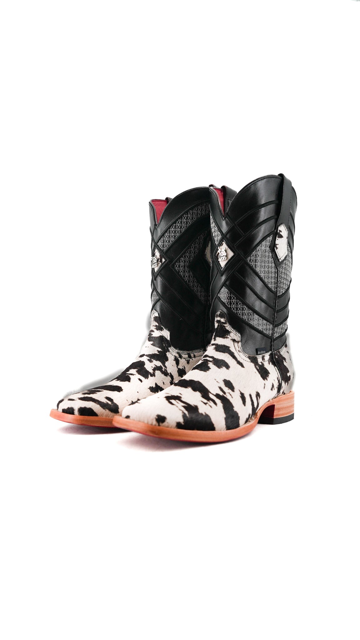 Prescott Cowhide Square Toe Cowboy Boot Size 9 Box RMF14