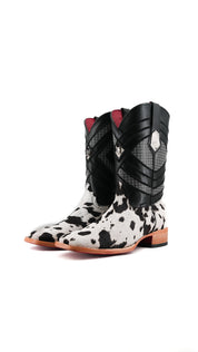 Prescott Cowhide Square Toe Cowboy Boot Size 10.5 Box RMF15