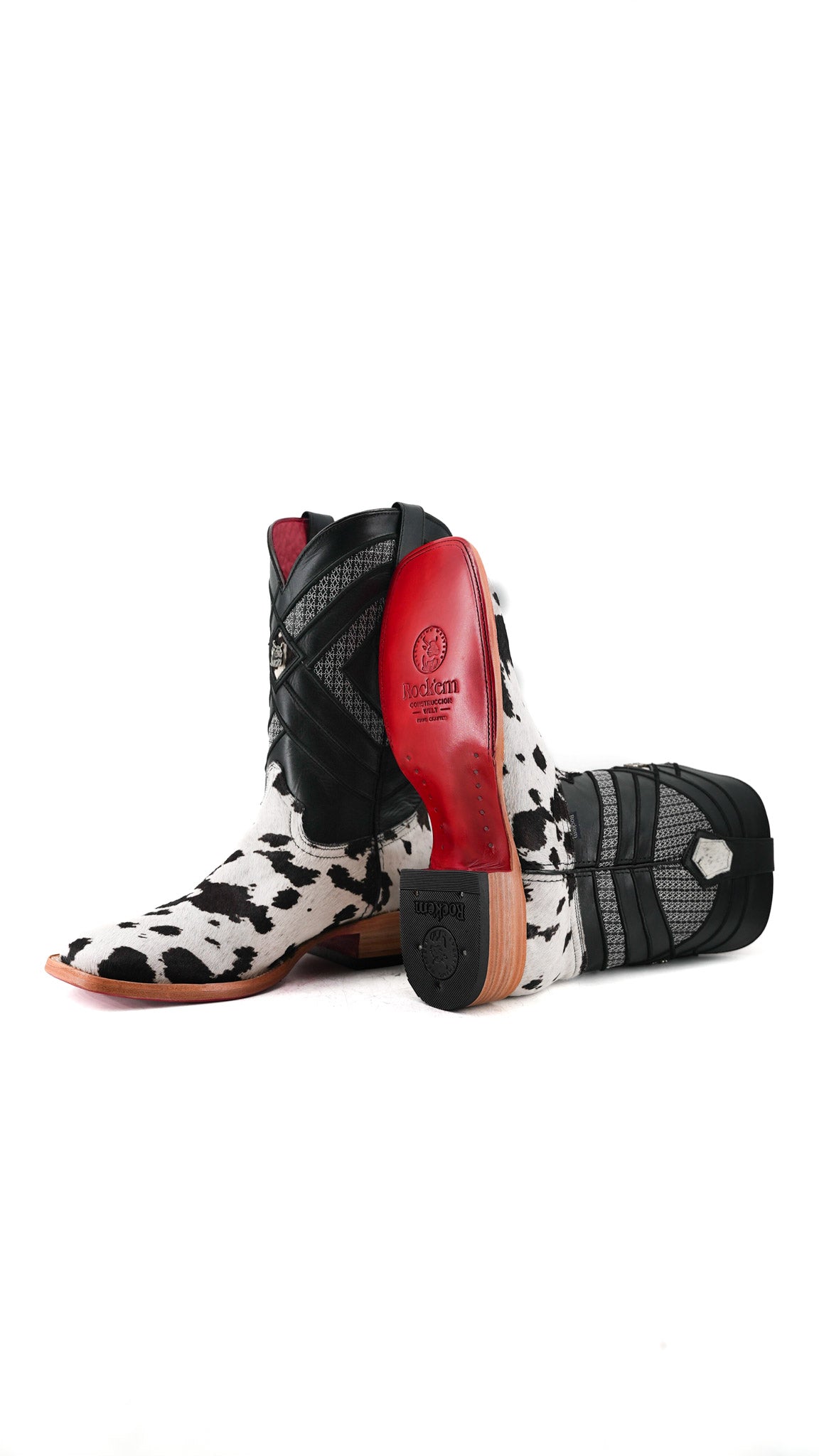 Prescott Cowhide Square Toe Cowboy Boot Size 10.5 Box RMF15