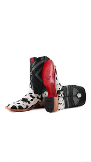 Prescott Cowhide Square Toe Cowboy Boot Size 10.5 Box RMF15