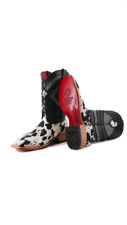 Prescott Cowhide Square Toe Cowboy Boot Size 9.5 Box RMF17