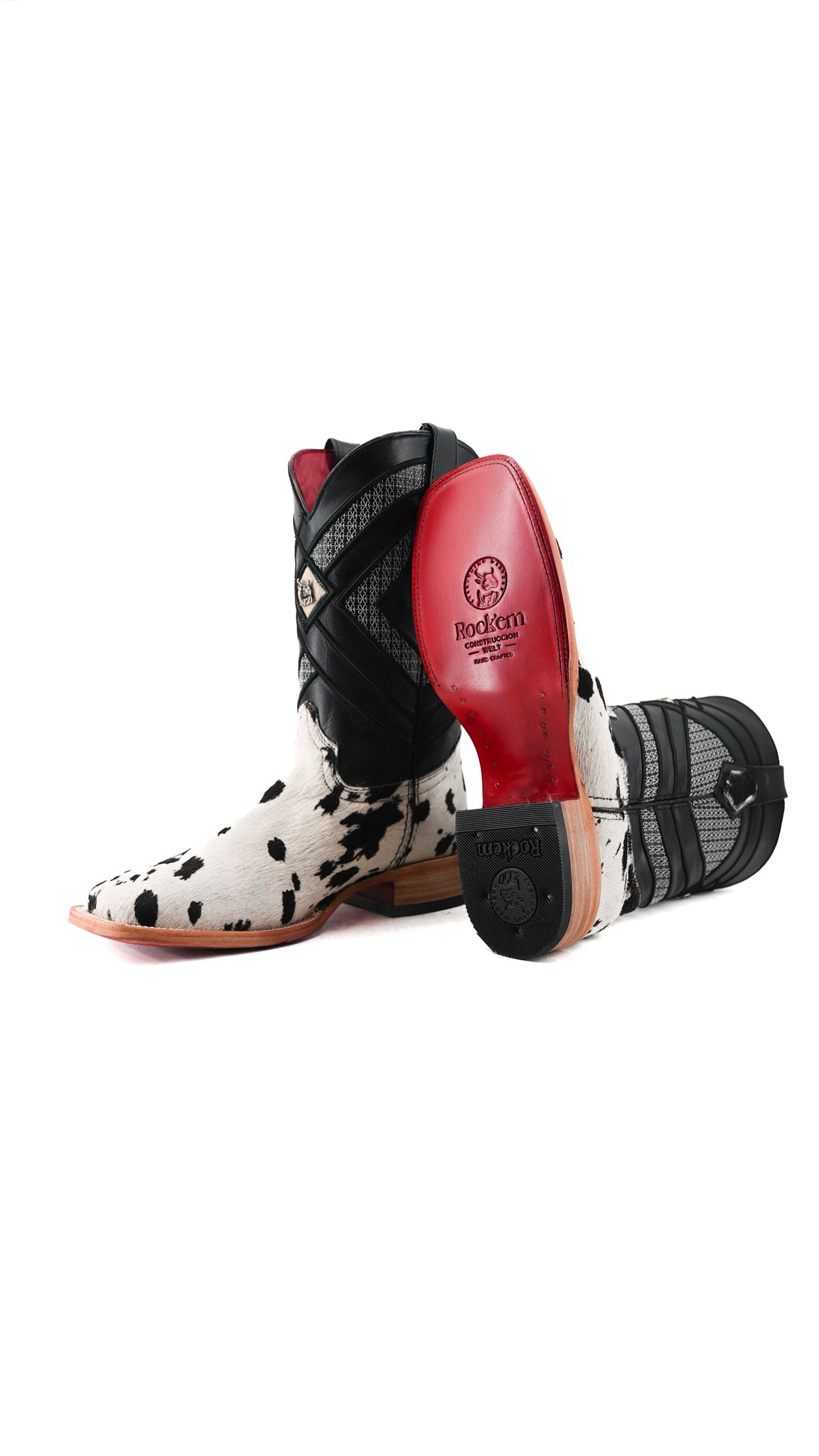 Prescott Cowhide Square Toe Cowboy Boot Size 9.5 Box RMF18