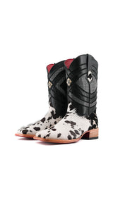 Prescott Cowhide Square Toe Cowboy Boot Size 12 Box RMF26