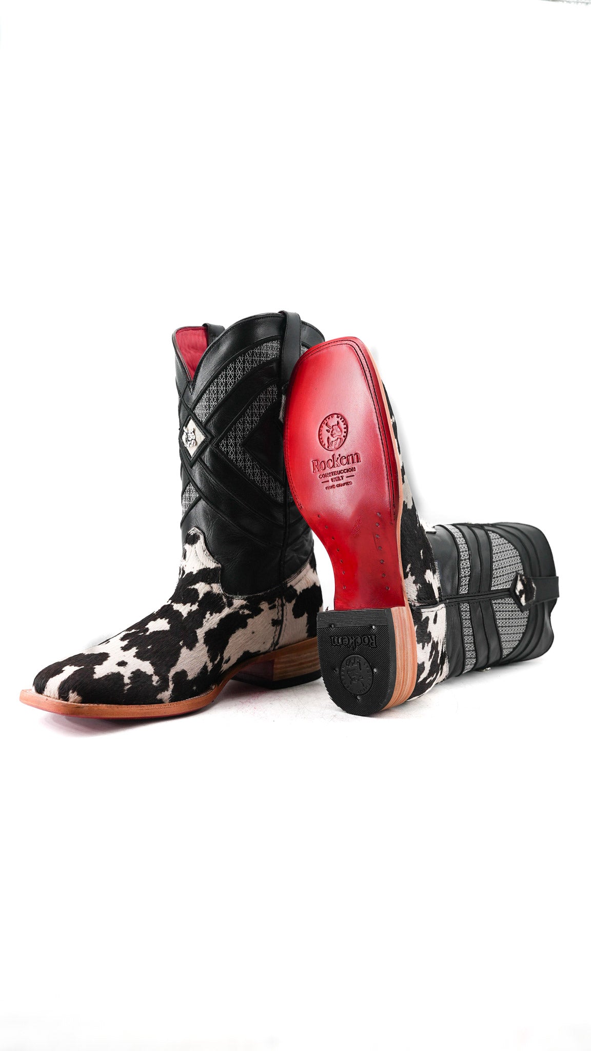 Prescott Cowhide Square Toe Cowboy Boot Size 12.5 Box RMF28