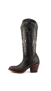 Amanda Tall Round Toe Cowgirl Boot