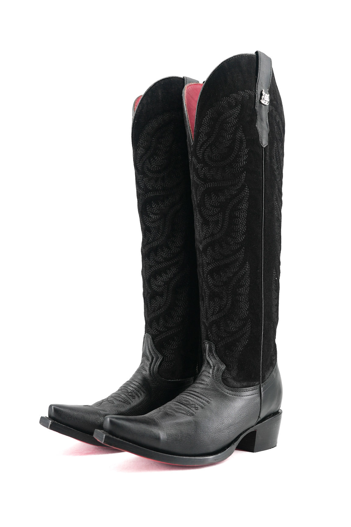 Katelyn Tall Red Bottom Snip Toe Cowgirl Boot