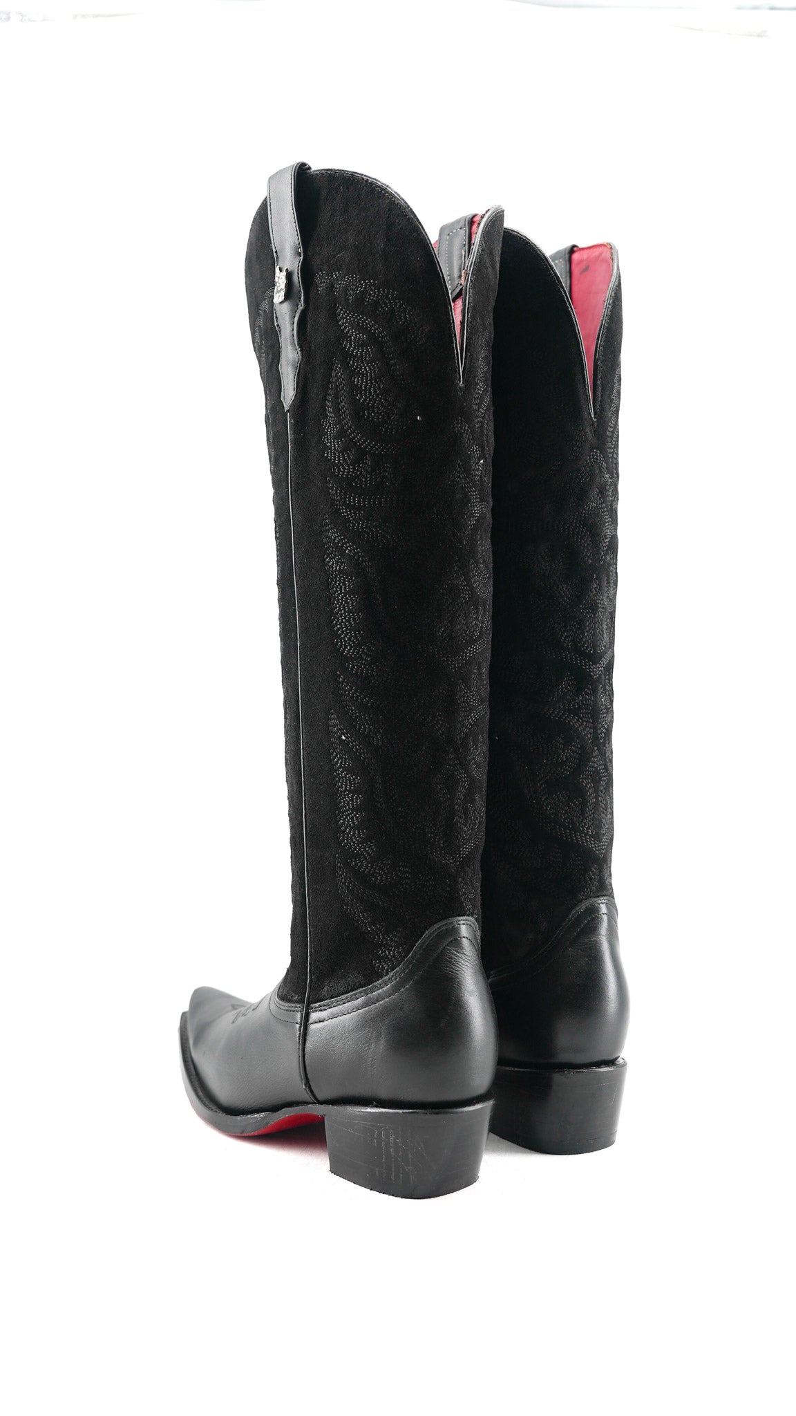 Katelyn Tall Red Bottom Snip Toe Cowgirl Boot