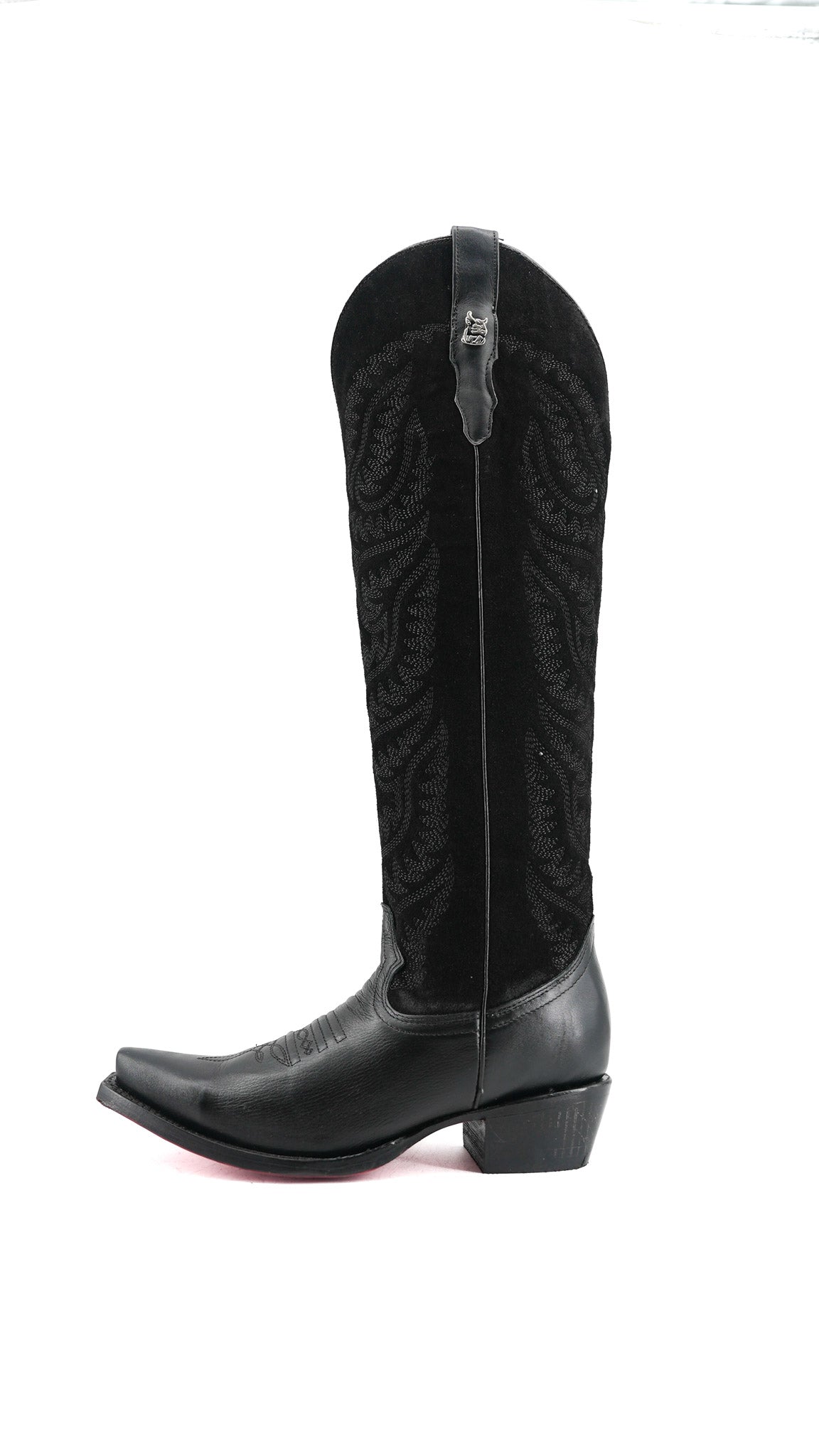 Katelyn Tall Red Bottom Snip Toe Cowgirl Boot