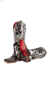 Charlotte Tall Red Bottom Cowhide Snip Toe Cowgirl Boot Size 8 Box TW0