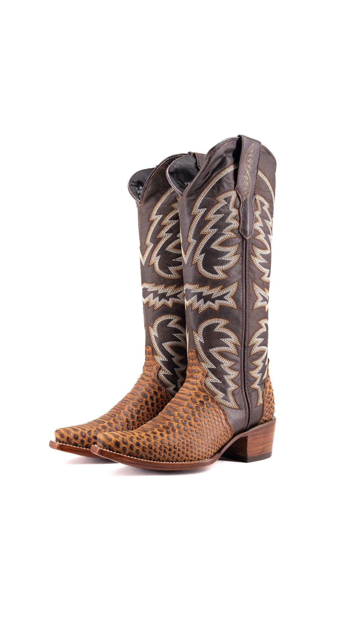 Courtney Python Tall Snip Toe Cowgirl Boot