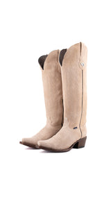 Eleanor Primavera Suede Tall Snip Toe Cowgirl Boot