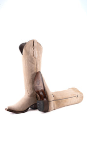 Eleanor Primavera Suede Tall Snip Toe Cowgirl Boot