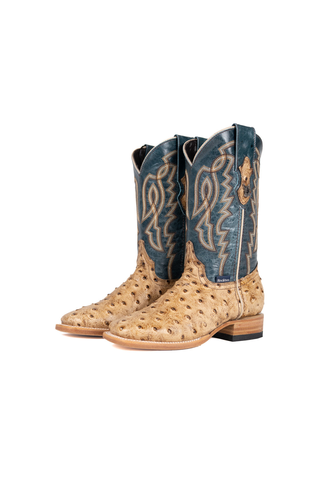 Renegate Ostrich Square Toe Youth Cowboy Boot