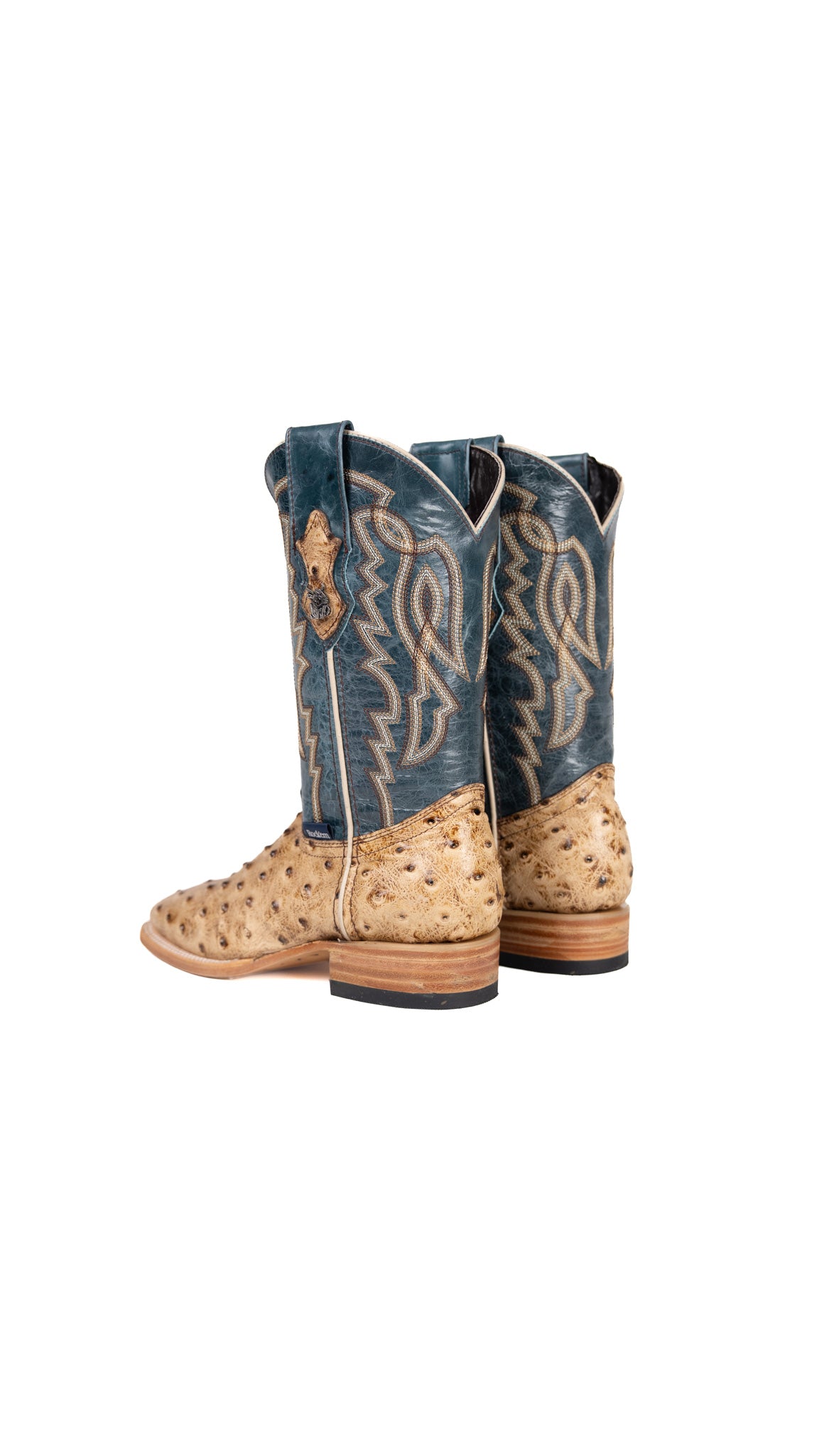Renegate Ostrich Square Toe Youth Cowboy Boot