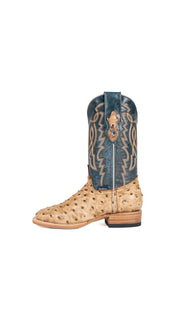 Renegate Ostrich Square Toe Youth Cowboy Boot