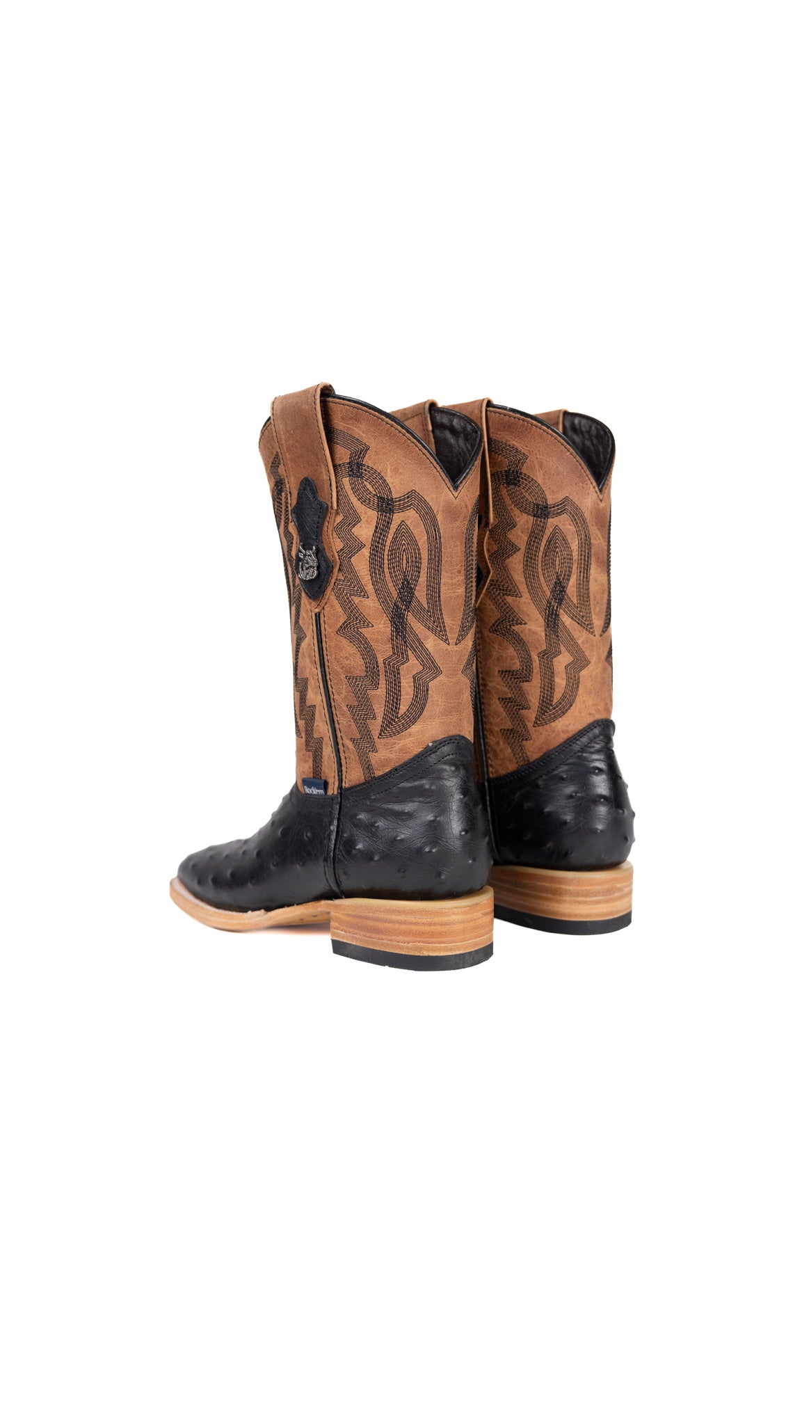 Renegate Ostrich Square Toe Youth Cowboy Boot