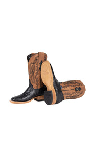 Renegate Ostrich Square Toe Youth Cowboy Boot