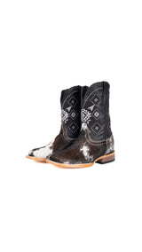 Little Aztec Cowhide Square Kids Boot Size 12 Box ZA2