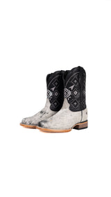 Little Aztec Cowhide Square Kids Boot Size 10 Box ZA4