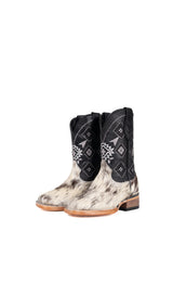 Little Aztec Cowhide Square Kids Boot Size 7 Box ZA7