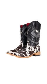 Prescott Brazil Cowhide Square Toe Cowboy Boot Size 9 Box ZM18