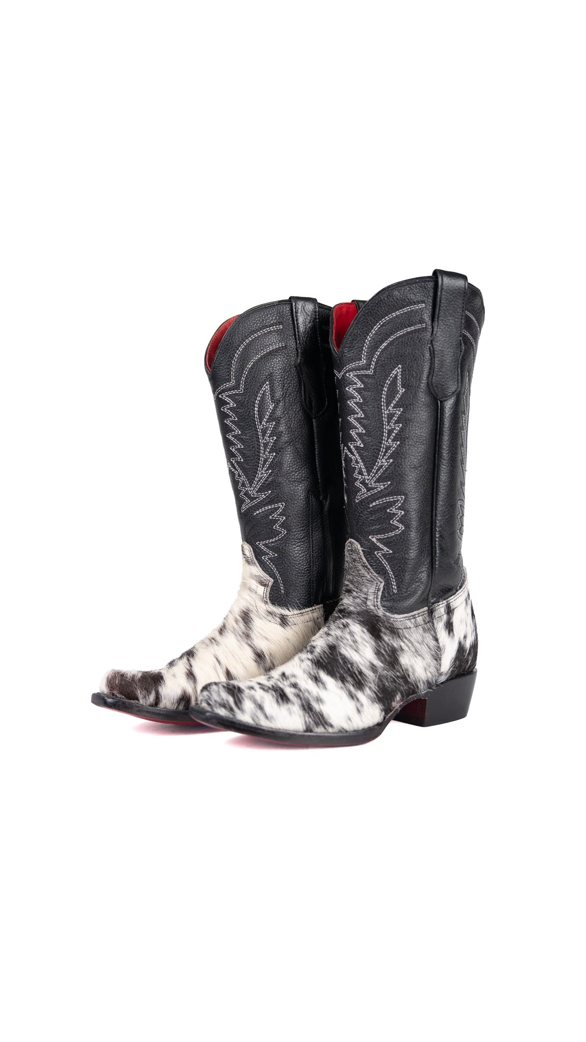 Little Bianca Tall Red Bottom Cowhide Snip Cowgirl Boot Size 13 Box ZB1