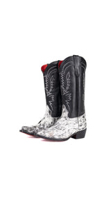 Little Bianca Tall Red Bottom Cowhide Snip Cowgirl Boot Size 12 Box ZB3