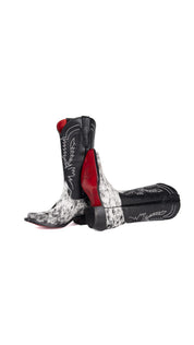 Little Bianca Tall Red Bottom Cowhide Snip Cowgirl Boot Size 12 Box ZB3