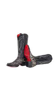 Little Bianca Tall Red Bottom Cowhide Snip Cowgirl Boot Size 10 Box ZB4