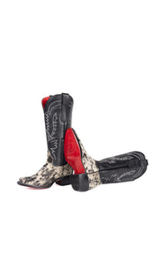 Little Bianca Tall Red Bottom Cowhide Snip Cowgirl Boot Size 9 Box ZB5