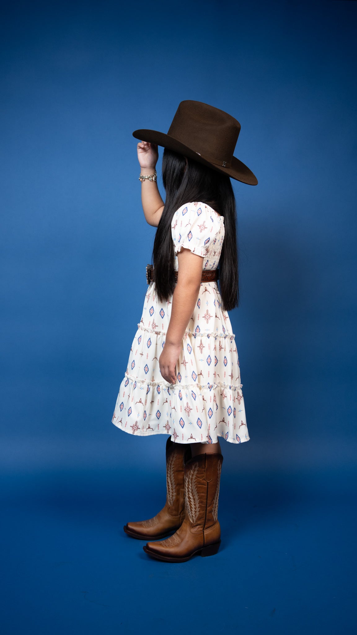 Aria Cow-skull Ruffled Dress