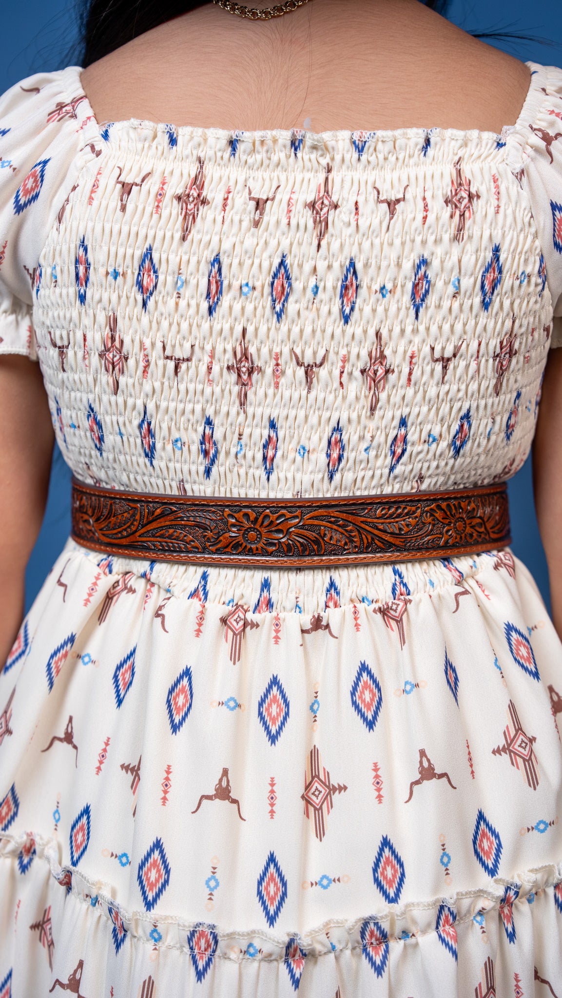 Aria Cow-skull Ruffled Dress