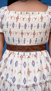 Aria Cow-skull Ruffled Dress