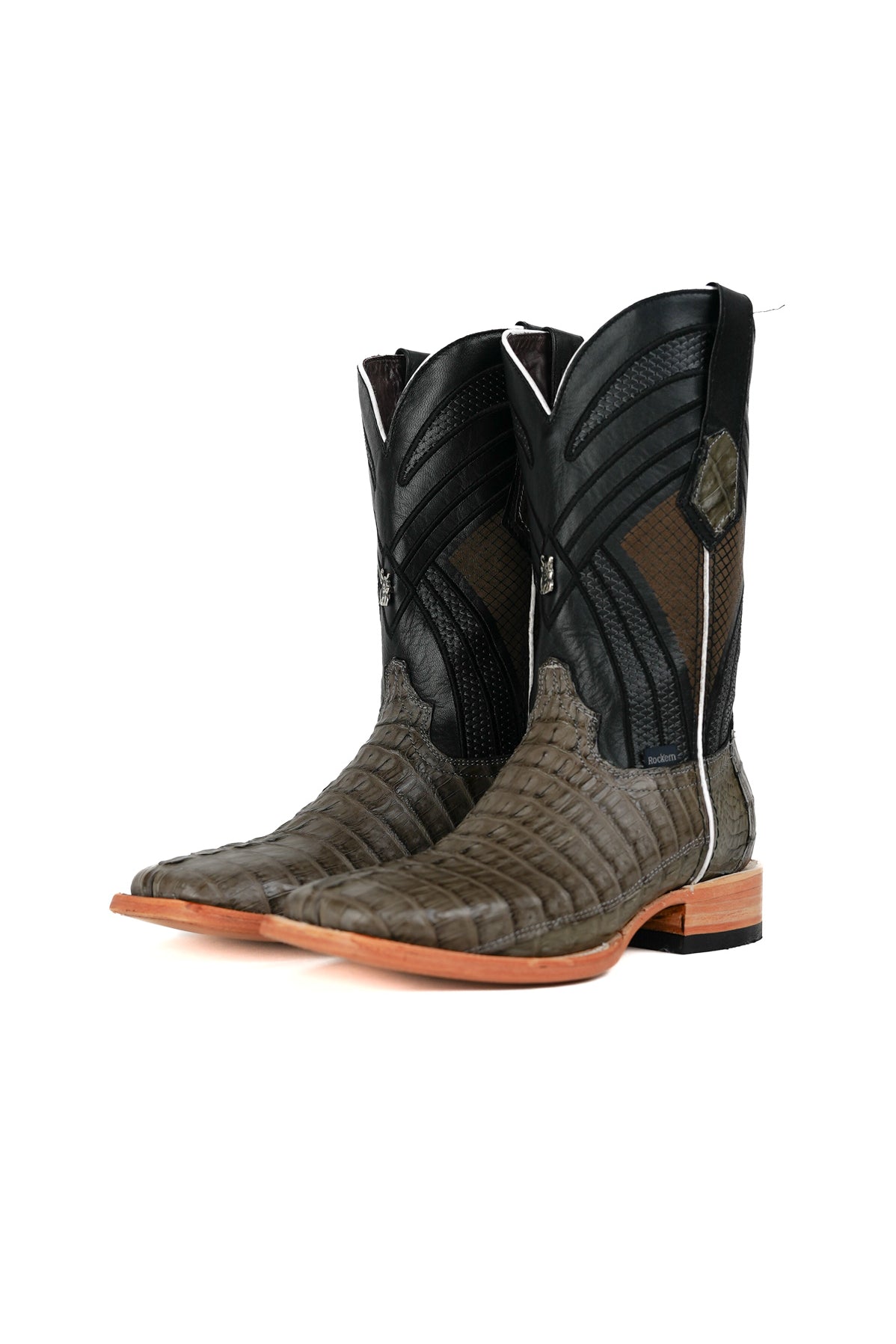 Monroe Caiman Tail Square Toe Cowboy Boot