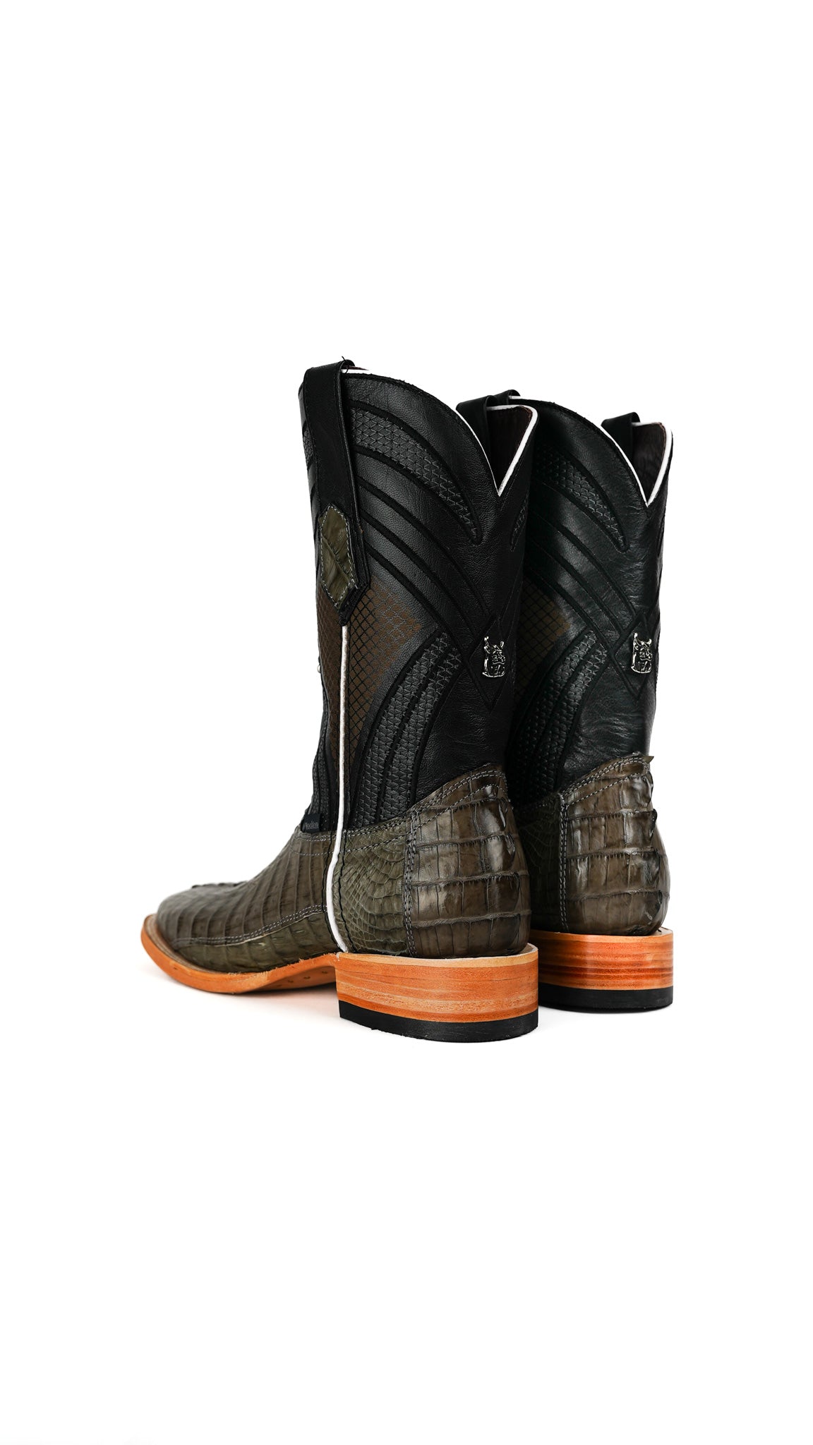 Monroe Caiman Tail Square Toe Cowboy Boot