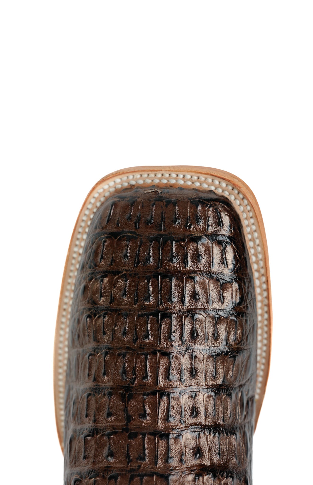 Monroe Caiman Hornback Square Toe Cowboy Boot