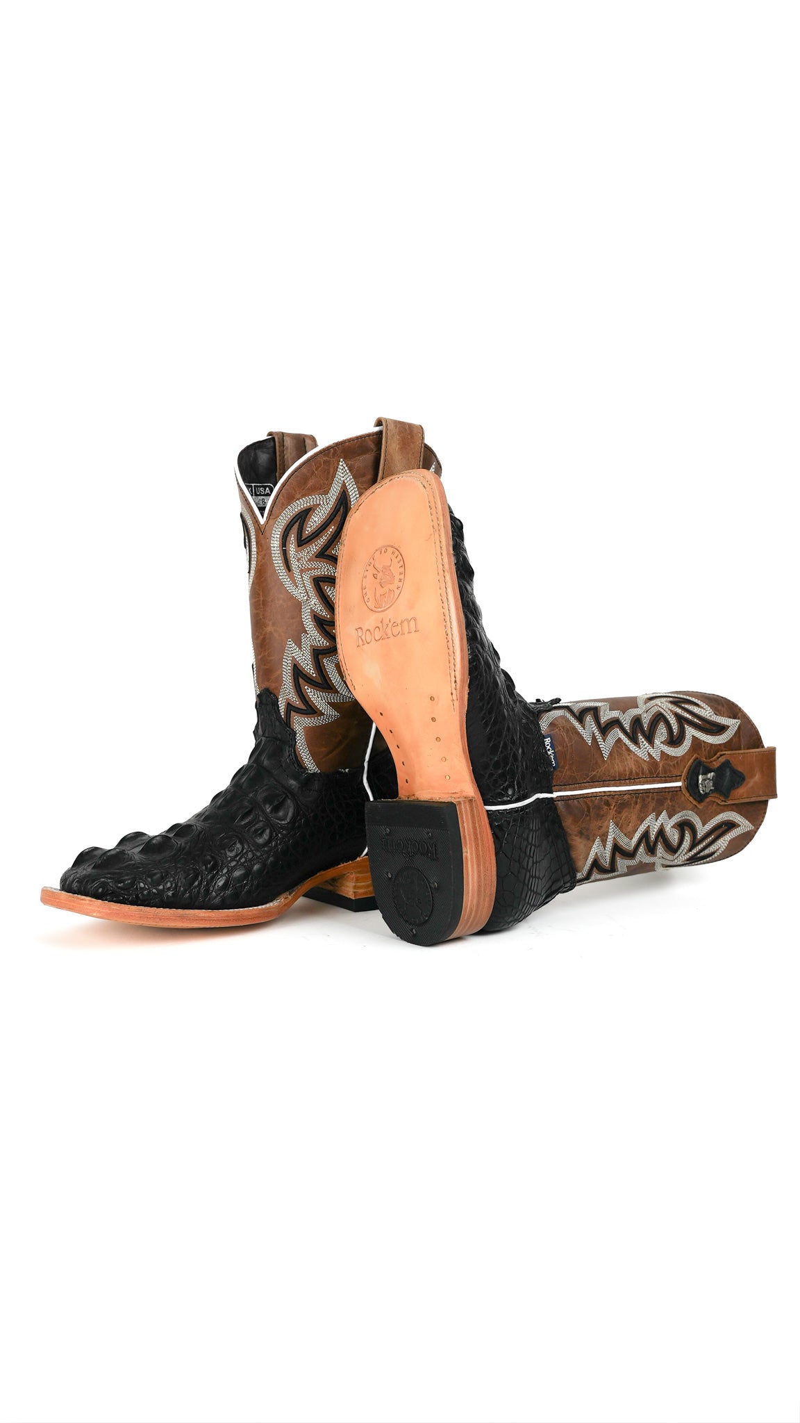 Michael Giant Alligator Exotic Square Toe Cowboy Boot