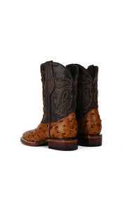 Little Bruce Ostrich Cowboy Boot
