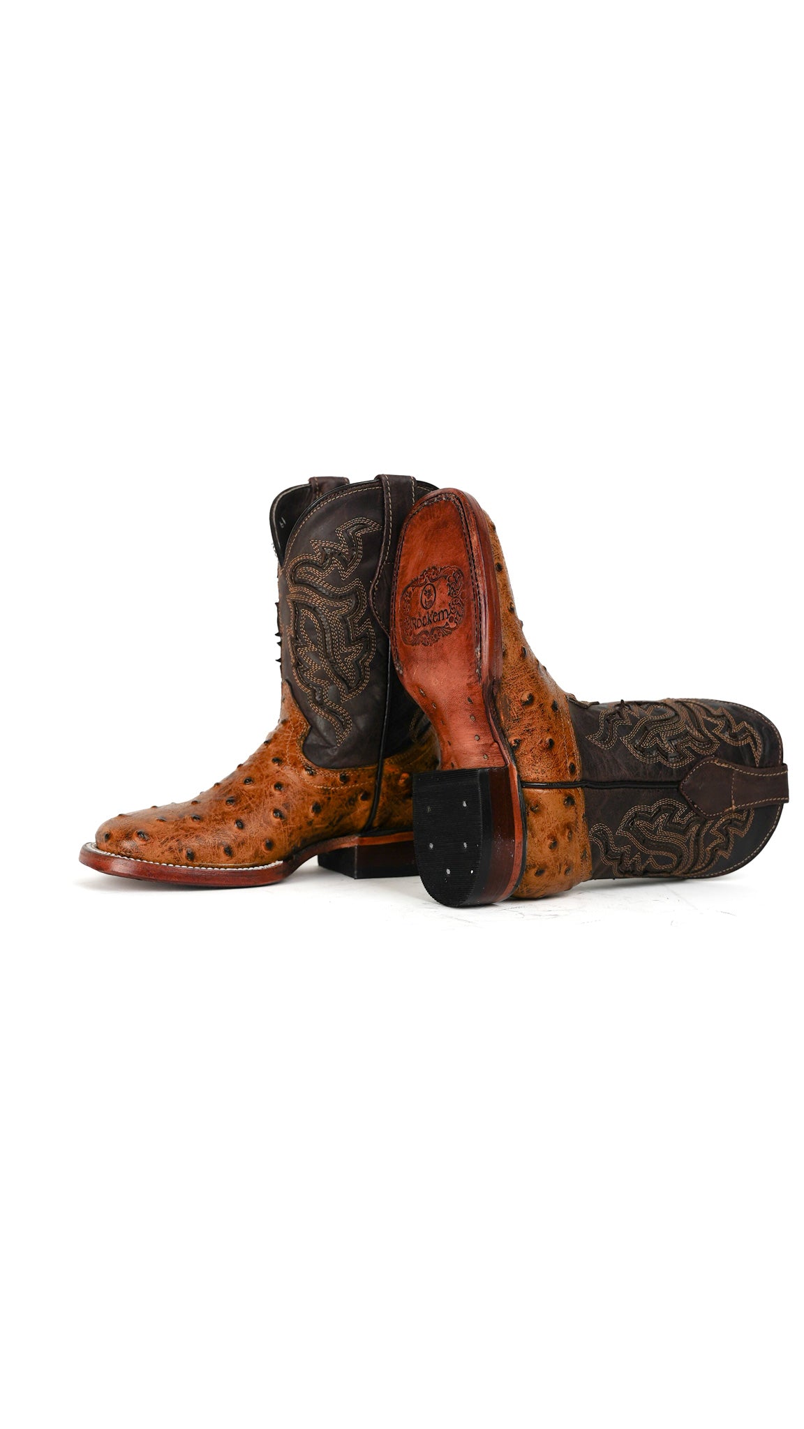 Little Bruce Ostrich Cowboy Boot