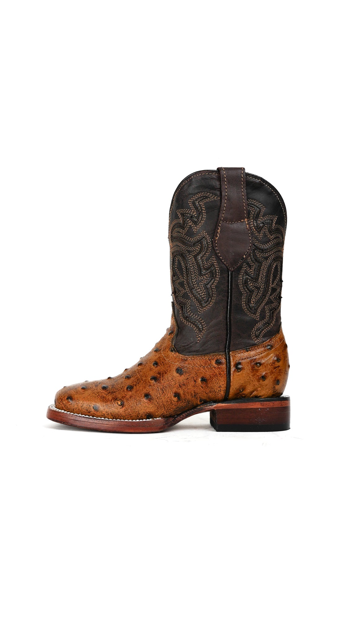 Little Bruce Ostrich Cowboy Boot