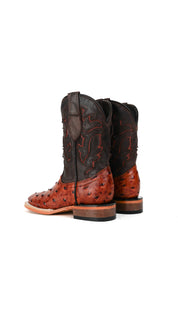 Little Bruce Ostrich Cowboy Boot