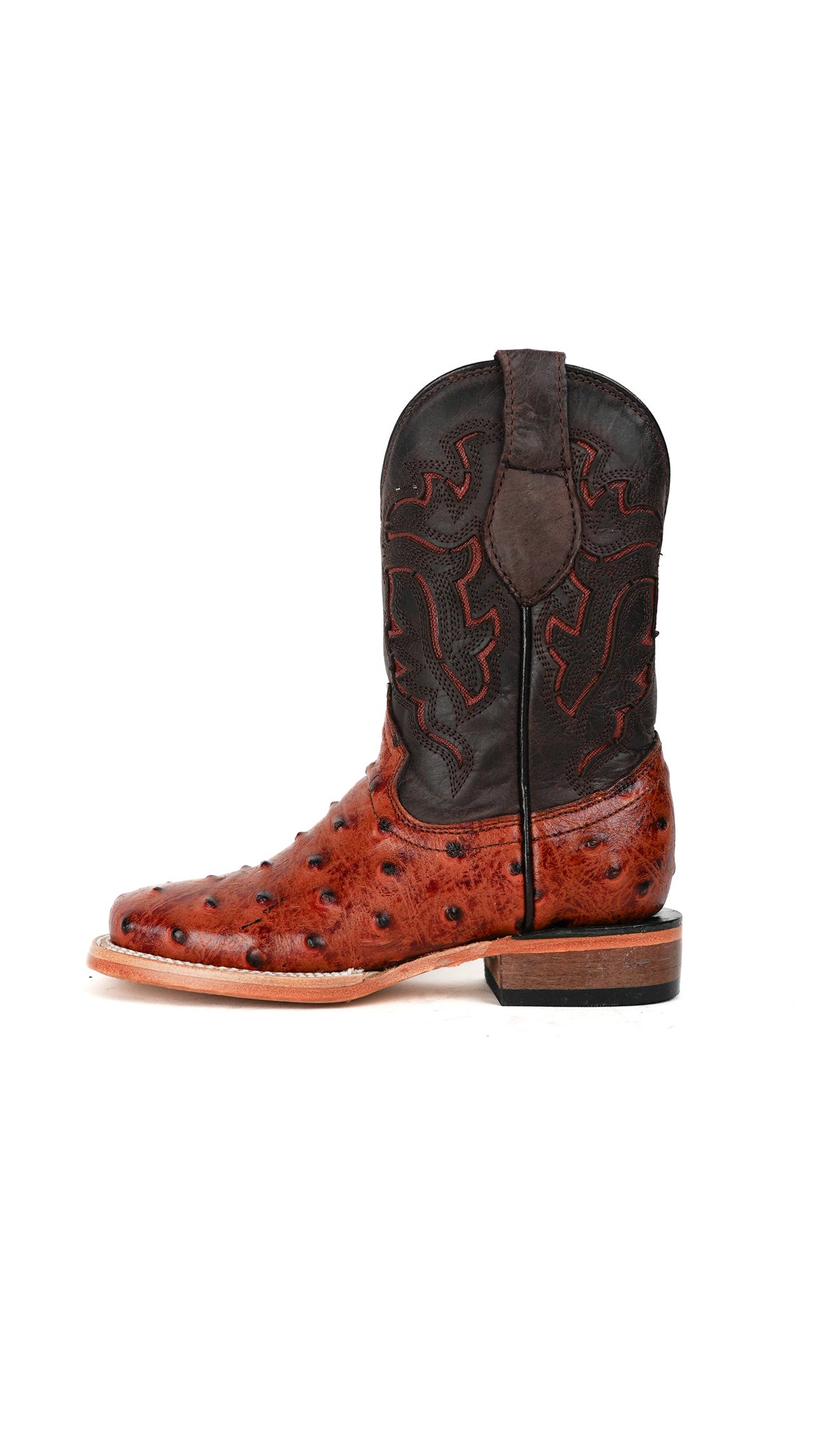 Little Bruce Ostrich Cowboy Boot
