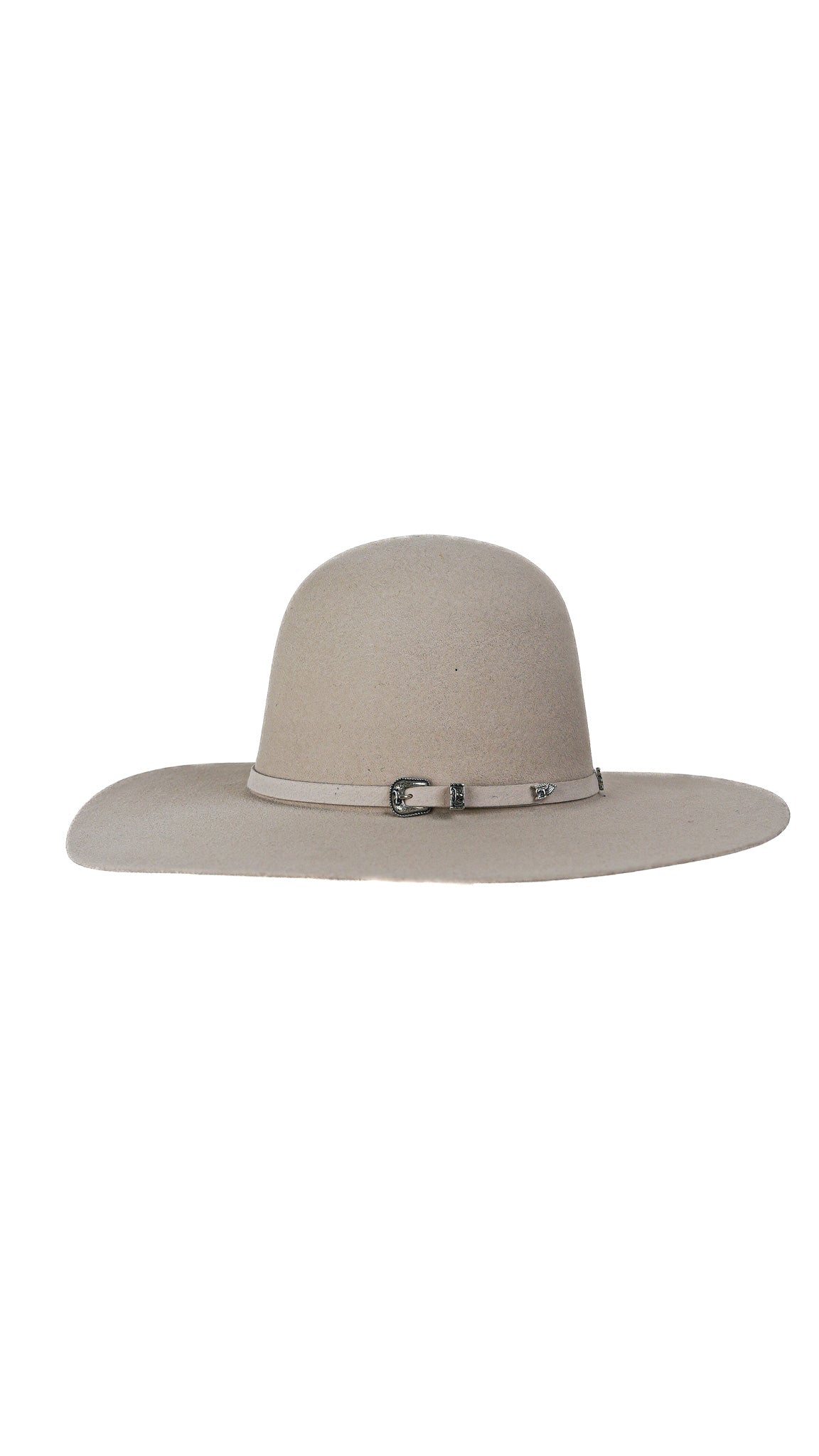Rock'em 4X Silver Open Crown Felt Cowboy Hat