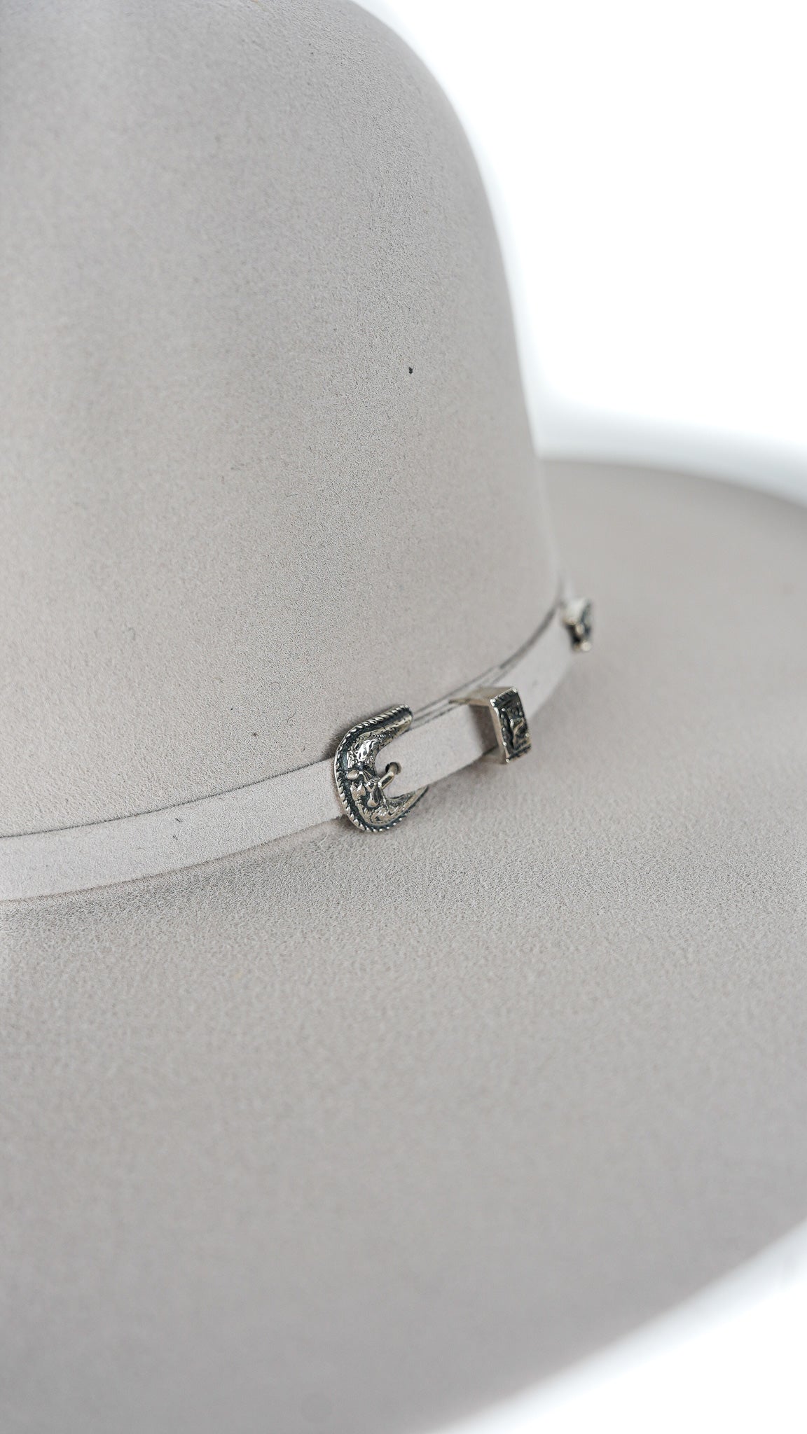 Rock'em 4X Silver Open Crown Felt Cowboy Hat