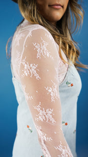 Lace Mesh Sheer Top